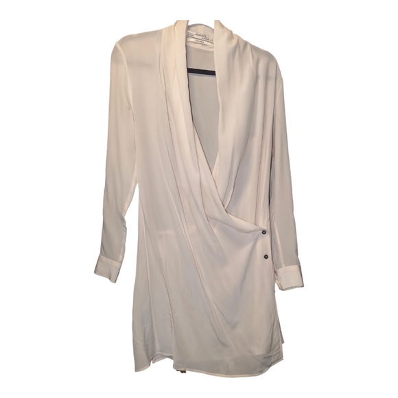 Vintage AllSaints Serra 100% Silk Drape Shirt Dress Size:6 - Picture 3 of 16